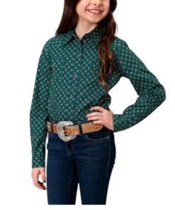 Roper Girls' Forest Snap Shirt