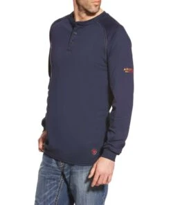 Ariat Men's FR Henley Work Top