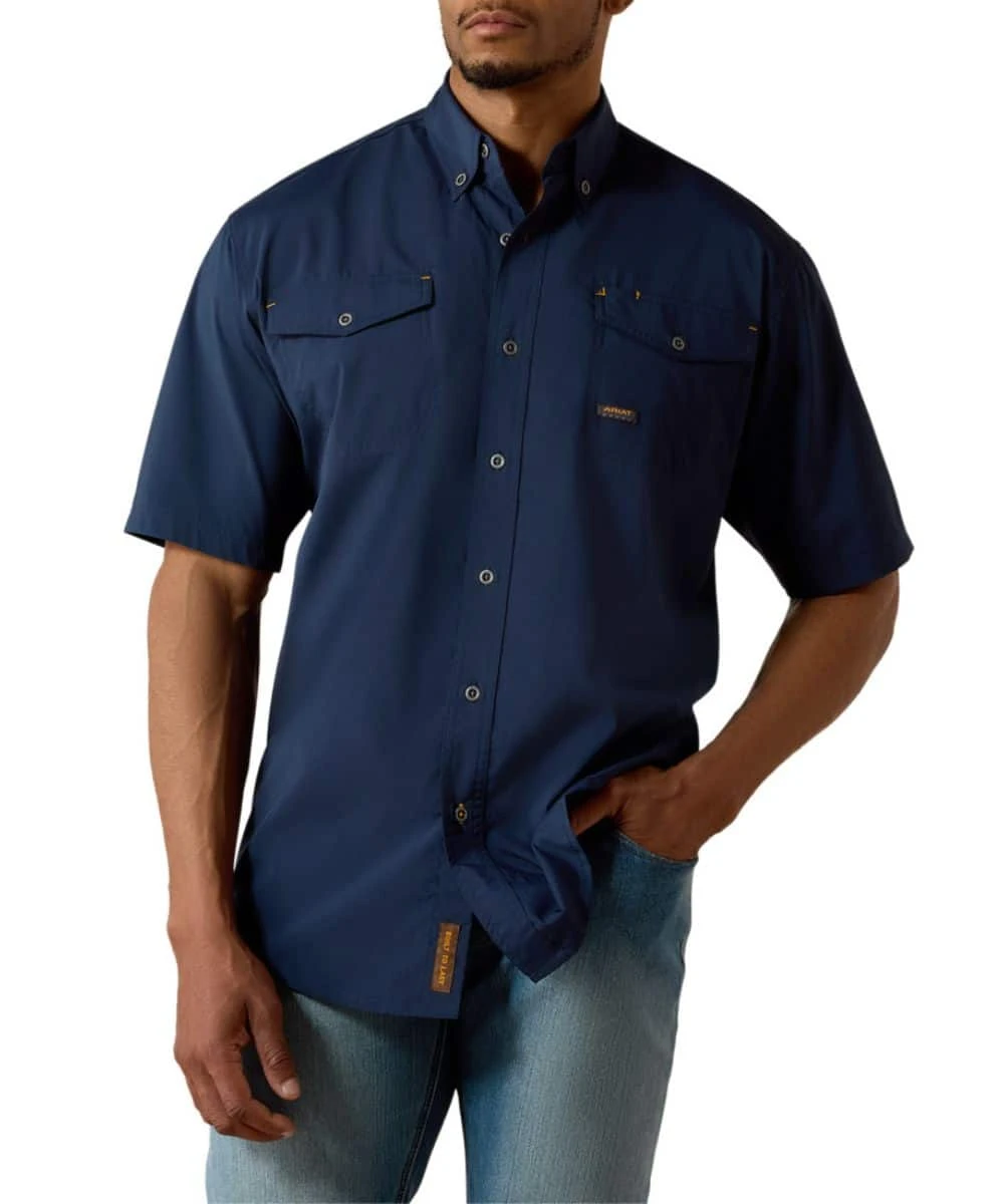 Ariat Men's Rebar VentTEK DuraStretch Button Down Work Shirt 1 Ariat Men's Rebar VentTEK DuraStretch Button Down Work Shirt