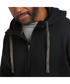 Ariat Men's Rebar Workman 1/4 Zip Hoodie -Cowpokes Onlines.com 10037725 c