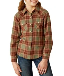 Ariat Girls' Ava Plaid Snap Shirt