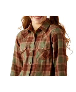 Ariat Girls' Ava Plaid Snap Shirt -Cowpokes Onlines.com 10054009 c