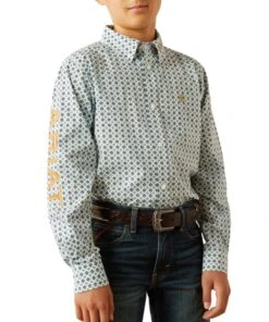 Ariat Boys' Team Franklin Button Down Shirt