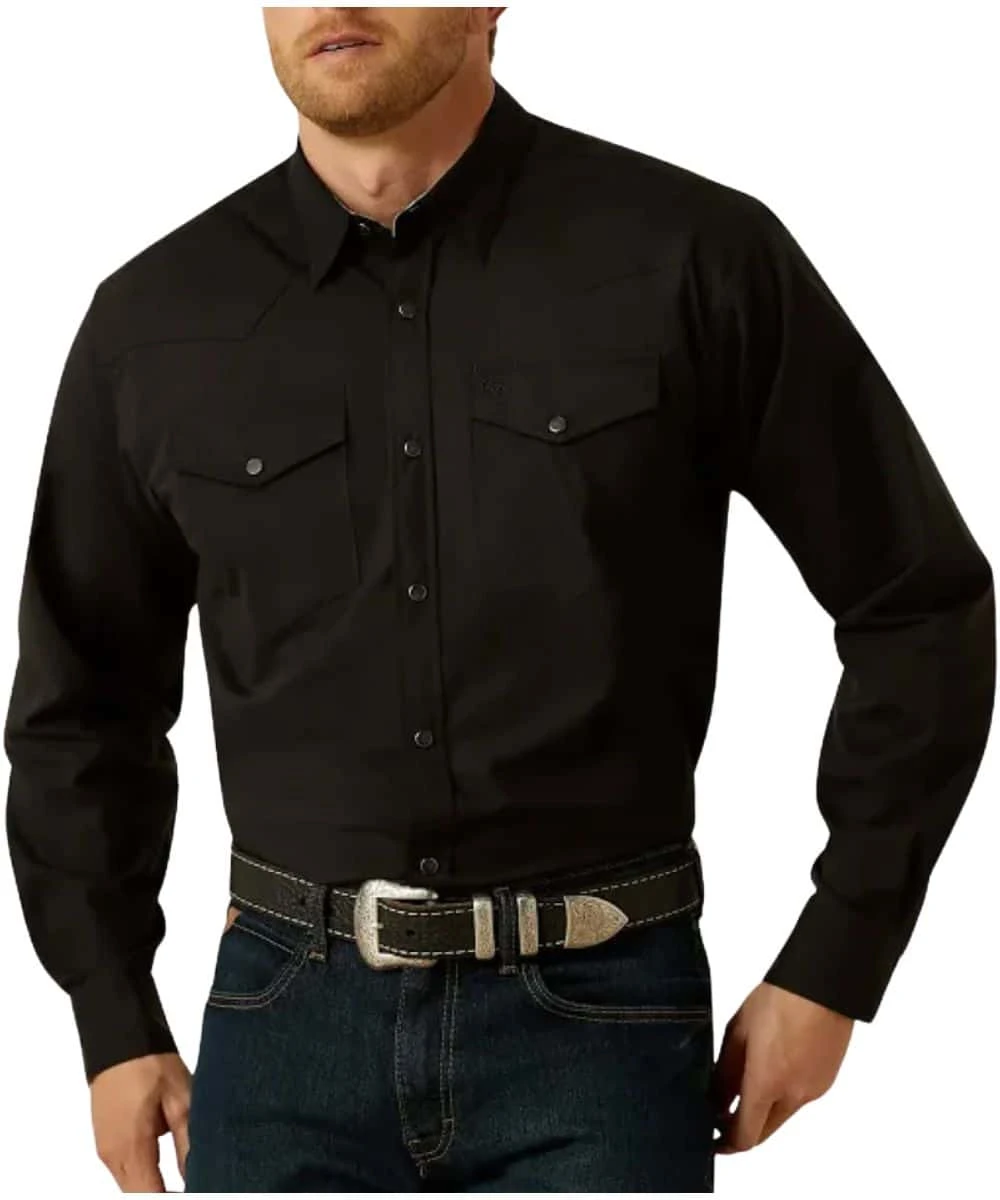 Ariat Men's Refined Slub Fitted Snap Shirt 1 Ariat Men's Refined Slub Fitted Snap Shirt