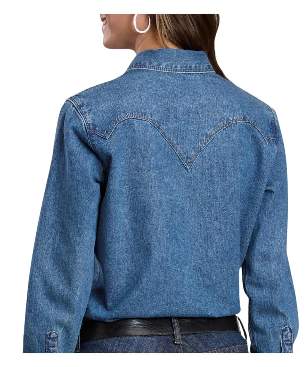 Stetson Women's Denim Snap Shirt 2 Stetson Women's Denim Snap Shirt - Image 2