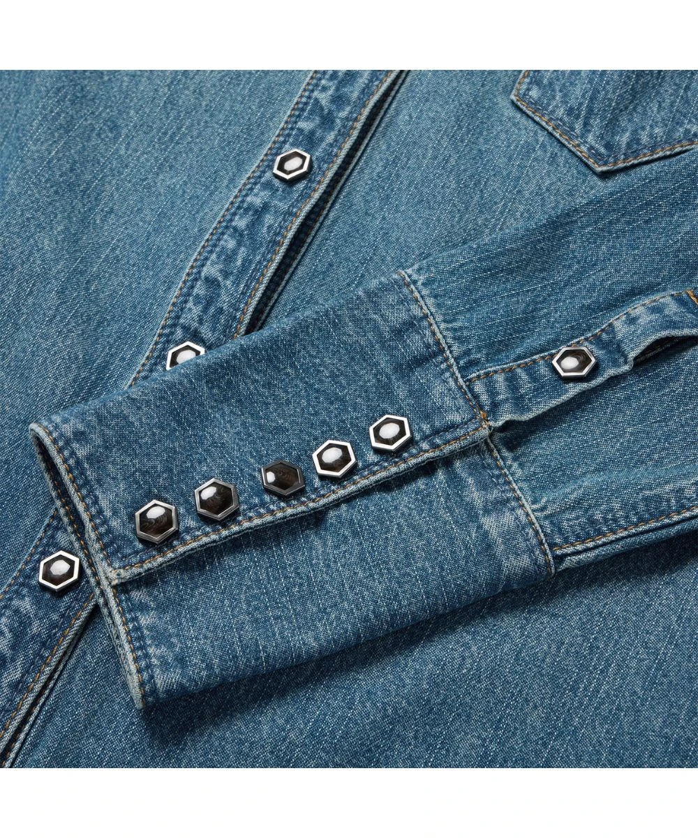 Stetson Women's Denim Snap Shirt 3 Stetson Women's Denim Snap Shirt - Image 3