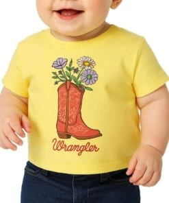 Wrangler Baby Girls' Boot Bouquet Tee
