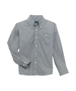Wrangler Boys' Buckin' Cancer Button Down Shirt
