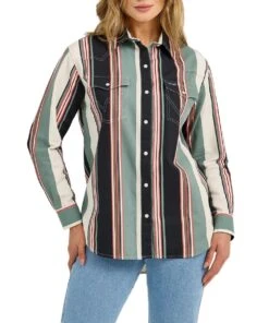 Wrangler Women's Brushpopper Western Snap Shirt