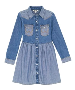 Wrangler Girls' Western Denim Dress