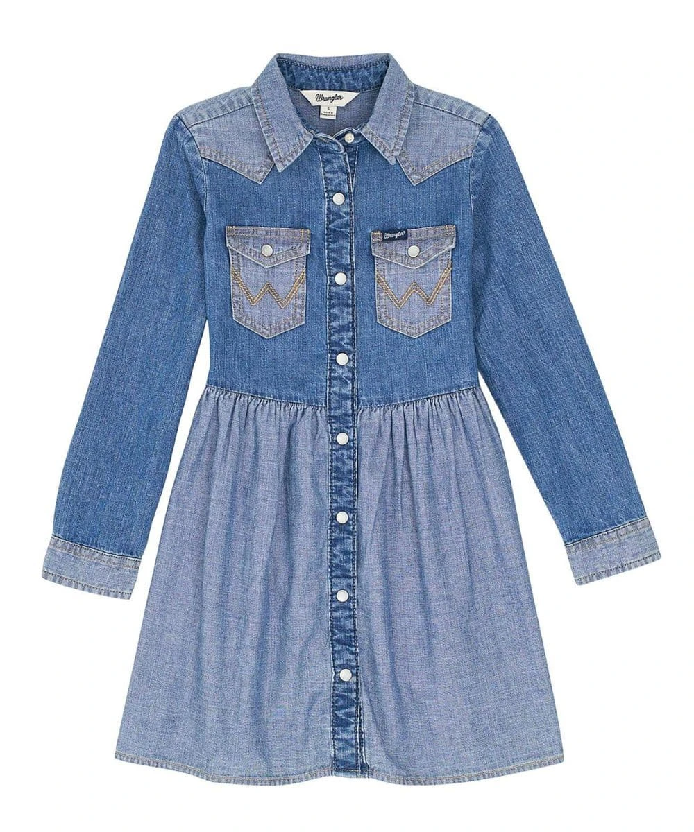 Wrangler Girls' Western Denim Dress 1 Wrangler Girls' Western Denim Dress