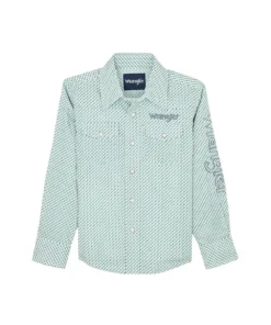 Wrangler Boys' Logo Western Snap Shirt