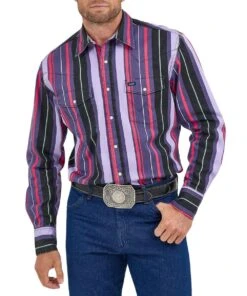 Wrangler Men's Brushpopper Western Snap Work Shirt
