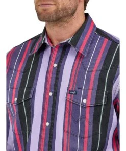 Wrangler Men's Brushpopper Western Snap Work Shirt -Cowpokes Onlines.com 112368192 c