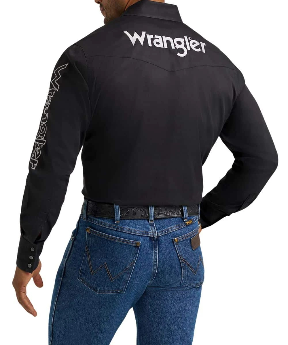 Wrangler Men's Logo Western Snap Shirt 2 Wrangler Men's Logo Western Snap Shirt - Image 2