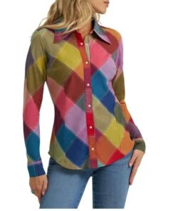 Wrangler Women's Lainey Wilson Harlequin Snap Shirt