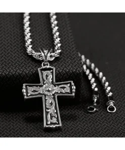 M&F Western Men's Twister Cross Necklace