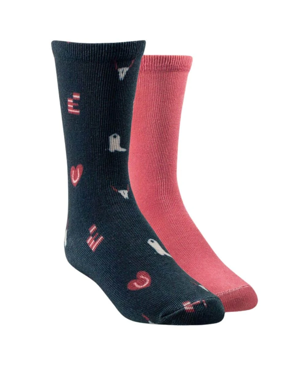 Nester Hosiery Girls' Ariat Crew Socks 1 Nester Hosiery Girls' Ariat Crew Socks