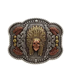 M&F Western Men's Nocona Chief Skull Buckle