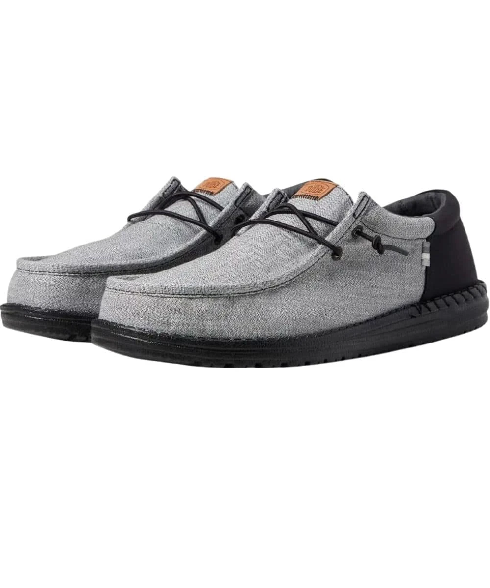Hey Dude Men's Gray Wally Funk Nylon Craft Shoe 1 Hey Dude Men's Gray Wally Funk Nylon Craft Shoe