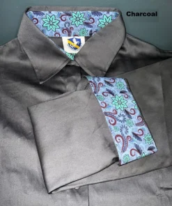 Royal Highness Women’s Sateen Concealed Zipper Shirt 15 Royal Highness Women’s Sateen Concealed Zipper Shirt -Cowpokes Onlines.com 68515 charcoal