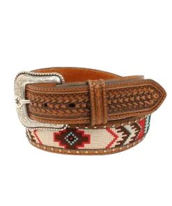 M&F Western Men's Ariat Multi-Colored Embossed Belt