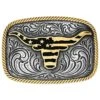 Montana Silversmiths Men's Patriotic Longhorn Buckle