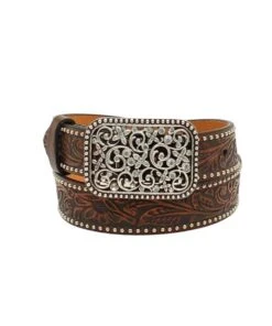 M&F Western Girls' Ariat Floral Fashion Belt