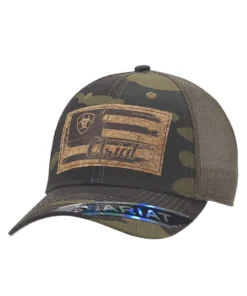 M&F Western Women's Ariat Camo Flag Cap