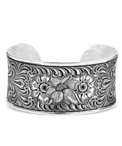 Montana Silversmiths Women's Wildflower Impressions Cuff Bracelet