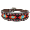 Bar H Equine Floral Beaded Dog Collar