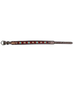 Bar H Equine Floral Beaded Dog Collar -Cowpokes Onlines.com BER224 DC c