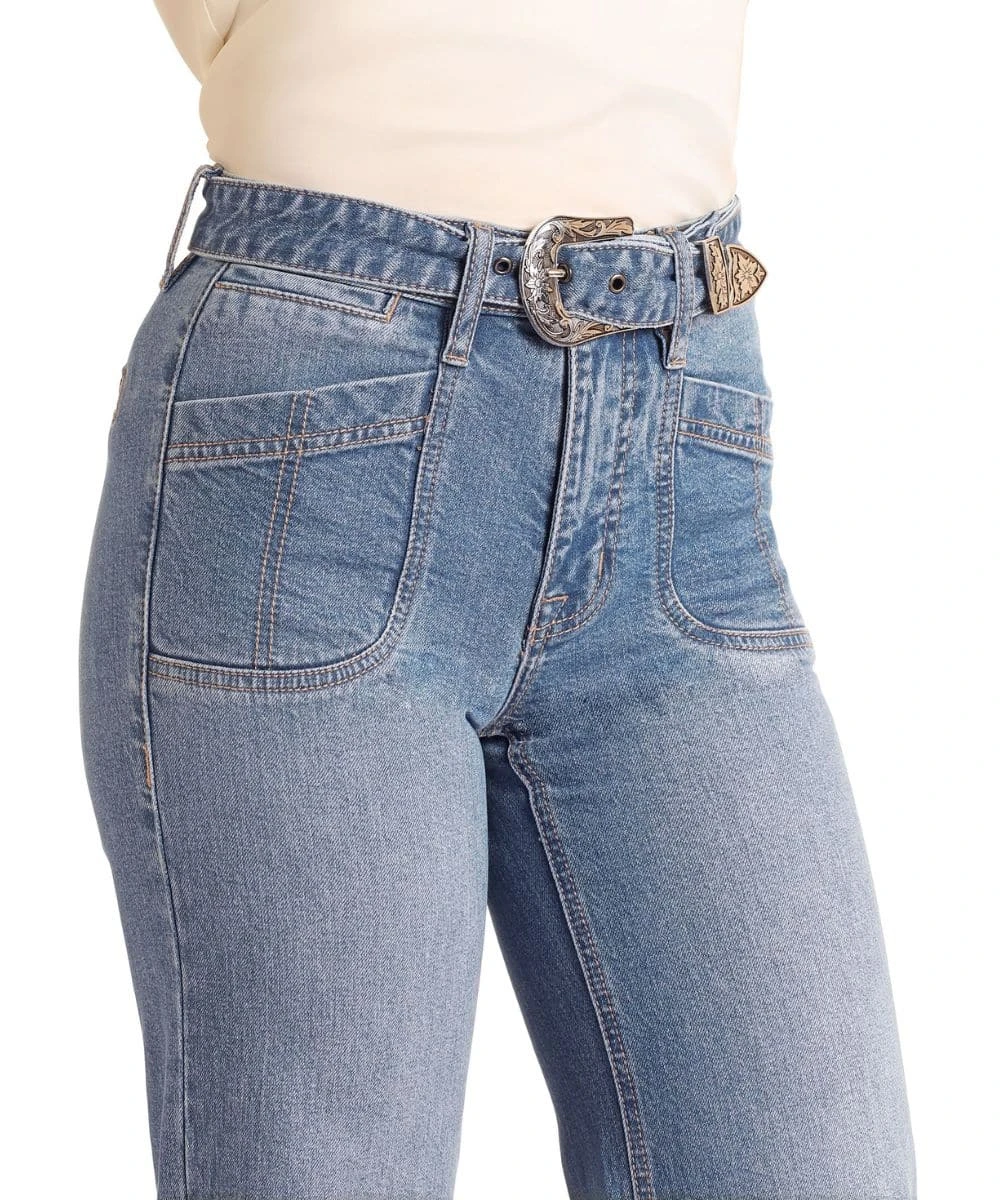 Rock & Roll Cowgirl Women's Flare Jean 2 Rock & Roll Cowgirl Women's Flare Jean - Image 2