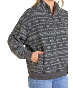 Rock & Roll Cowgirl Women's Aztec Pullover -Cowpokes Onlines.com BW91T06972 c