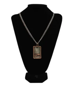 M&F Western Men's Silver Strike Cowboy Prayer Dog Tag Necklace