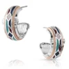 Montana Silversmiths Women's Western Mosaic Hoop Earrings