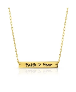 Montana Silversmiths Women's Faith Over Fear Bar Necklace