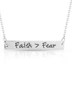 Montana Silversmiths Women's Faith Is Greater Than Fear Necklace