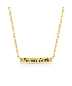 Montana Silversmiths Women's Fearless Faith Bar Necklace