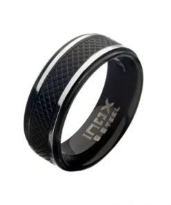 Inox Men's Quilted Ring