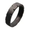 Inox Men's Chiseled Gun Metal Ring