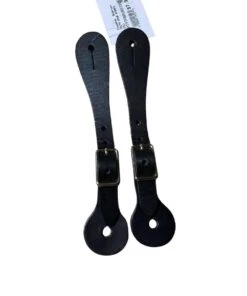 Hilltop Tack Youth Spur Straps -Cowpokes Onlines.com HTYTHSPURSTRAPS black