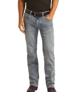 Rock & Roll Cowboy Men's Hooey Logo Revolver Jean