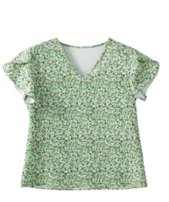 Lala Loo Women's Boho Floral Blouse