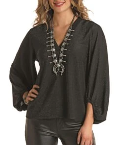 Panhandle Women's Shimmer Lurex Top