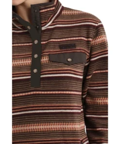 Cinch Women's Striped Fleece Pullover -Cowpokes Onlines.com MAK9819009 c