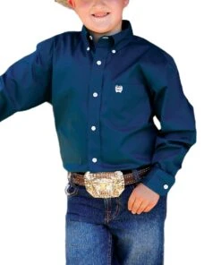 Cinch Boys' Teal Button Down Shirt