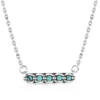 Montana Silversmiths Women's Center Of It All Necklace – Silver and Turquoise Five-Stone Pendant with 19" Rolo Chain