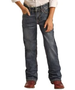 Rock & Roll Cowboy Boys' ReFlex Boot Cut Jean