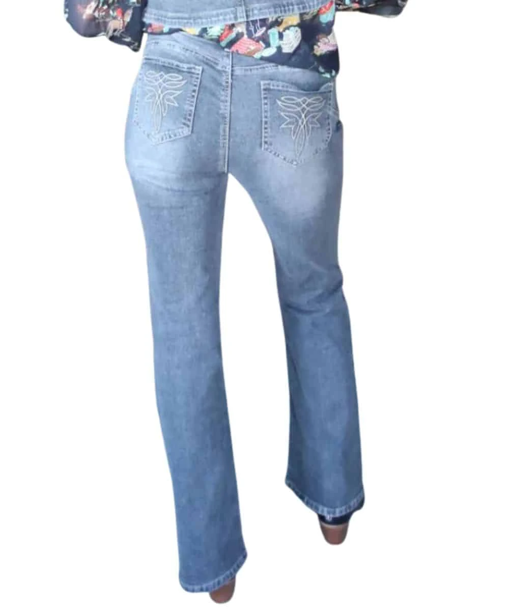 Turquoise Haven Women's Flare Jean 3 Turquoise Haven Women's Flare Jean - Image 3